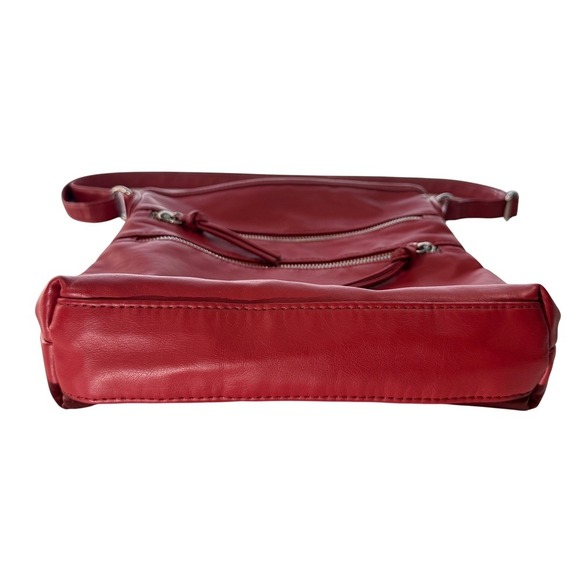 Bueno Crossbody Red Shoulder‎ Bag Purse Multi Zip - Picture 4 of 15